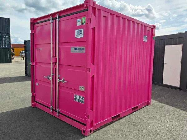 Contenedor maritimo 10 pies rosa seminuevo