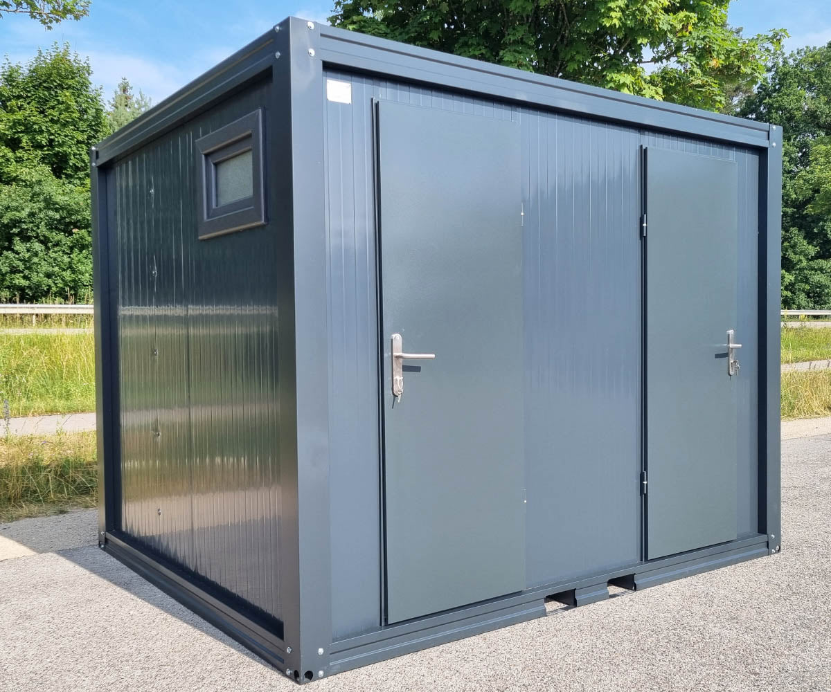 Contenedor de inodoro PREMIUM de 3 m - Cabina doble para hombre/mujer