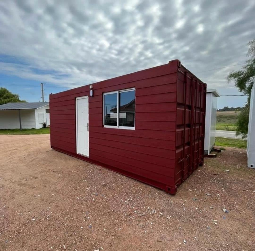 Contenedor oficina habitable Rojo