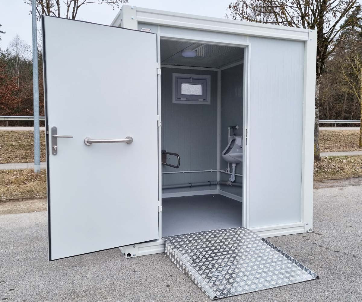 Aseo accesible - contenedor de WC con rampa - sin barreras
